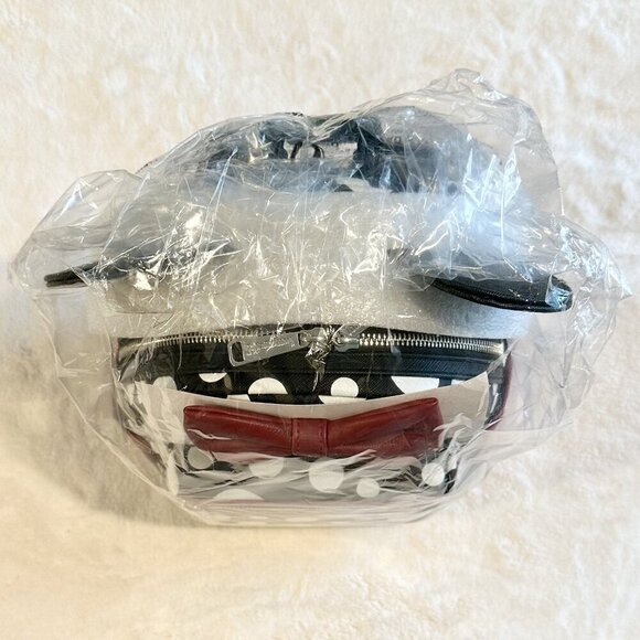NWT RARE Disney Loungefly Minnie Mouse Polka Dot Mini Bag Backpack - Picture 7 of 9